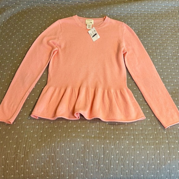 Crewcuts Girls Pink Sweater with Gray Heart Elbows NWT Size 14 - Picture 2 of 5